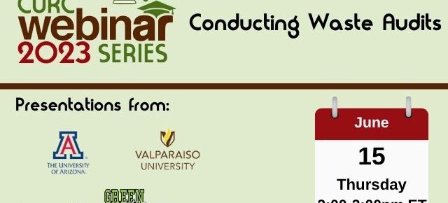 title slide for 2023 webinar conducting waste audits