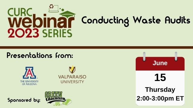 title slide for 2023 webinar conducting waste audits