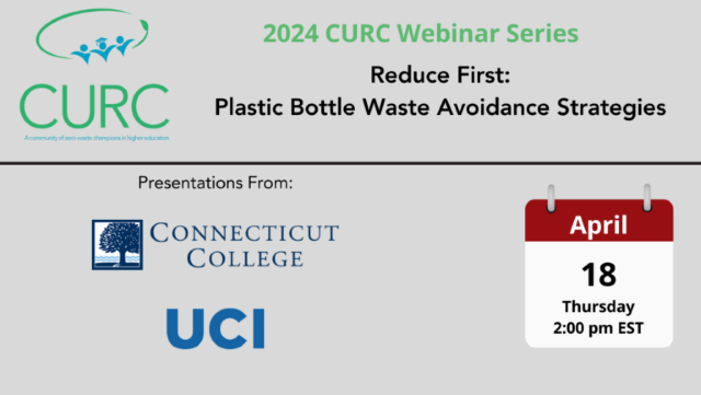 title slide for 2024 webinar: reduce first plastic bottle water avoidance strategies