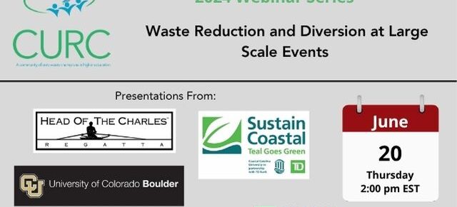 title slide of 2024 webinar about waste and large-scale events