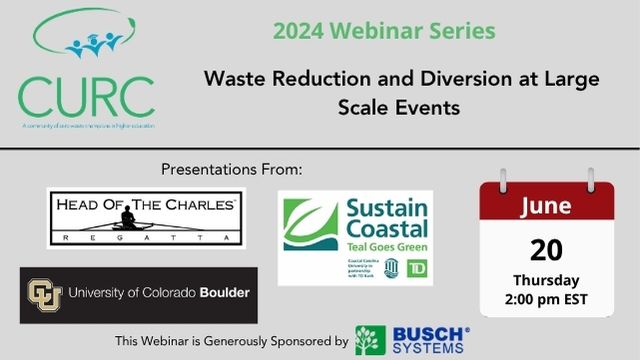 title slide of 2024 webinar about waste and large-scale events