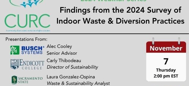 title slide of a 2024 webinar about waste and diversion practices