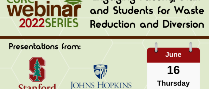 curc webinar 2023 series engaging faculty staff and students for waste reduction and diversion title slide