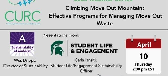 title slide about a waste webinar about collegiate student moveout